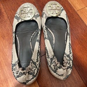 Tory Burch Python Ballet Flats
